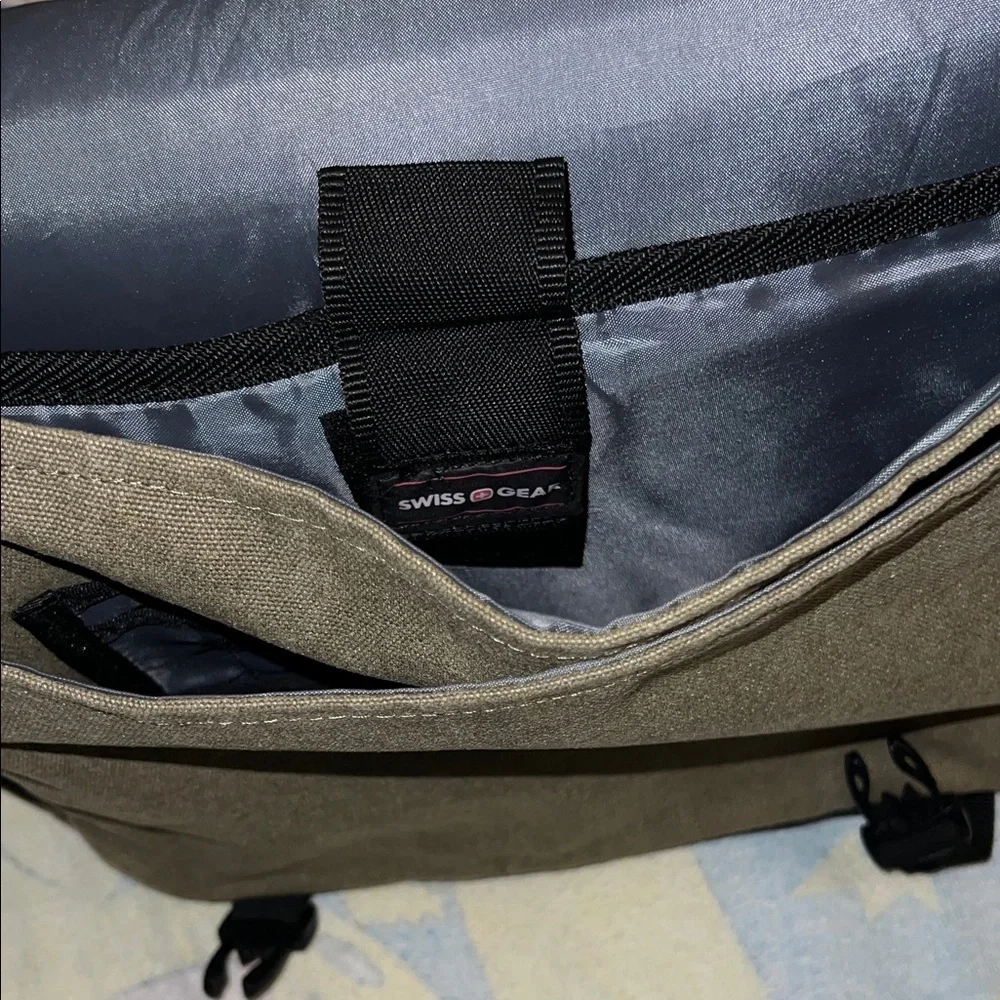SwissGear Black and Brown Men's Messenger Bag